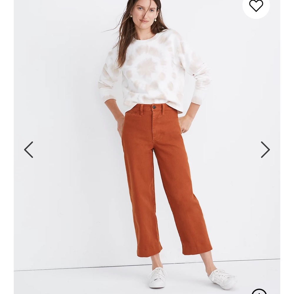 Madewell Emmett crop pants terra cotta